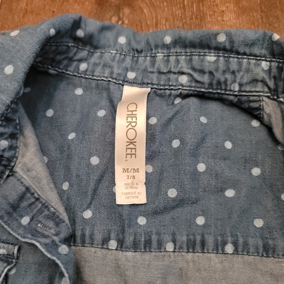 Girls Size 7/8 Denim Shirt - Picture 3 of 4